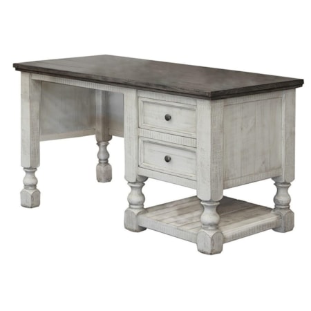 Desk with 2 Drawers and 1 Shelf